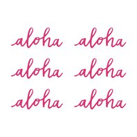 Dekorační nápis “ALOHA”, 6 kusů