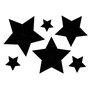Závěsné dekorace “Hvězdy” ČERNÉ, 6 kusů - Obr. 4