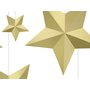 Závěsné dekorační hvězdy ZLATÉ, 6 kusů - Obr. 2