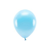 EKO balónek metalický SVĚTLE MODRÝ, 26 cm, 100 ks