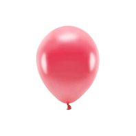 EKO balónek metalický SVĚTLE ČERVENÝ, 26 cm, 100 ks