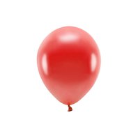 EKO balónek metalický ČERVENÝ, 26 cm, 100 ks