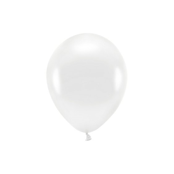 EKO balónek metalický BÍLÝ, 26 cm, 100 ks - Obr.1