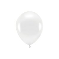 EKO balónek metalický BÍLÝ, 26 cm, 100 ks
