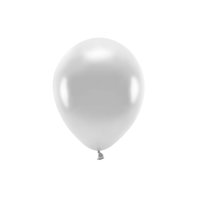 EKO balónek metalický STŘÍBRNÝ, 26 cm, 100 ks