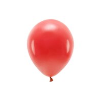EKO balónek pastelový ČERVENÝ, 26 cm, 100 ks