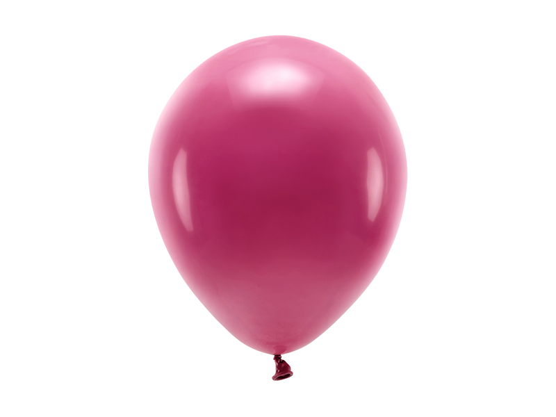 EKO balónek pastelový TMAVĚ ČERVENÝ, 26 cm, 100 ks