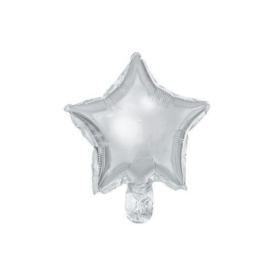 Fóliový balónek “Hvězda” STŘÍBRNÝ, 25 cm, 25 ks - Obr.1