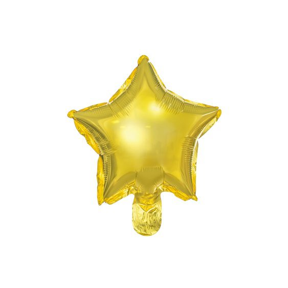 Fóliový balónek “Hvězda” ZLATÝ, 25 cm, 25 ks - Obr.1