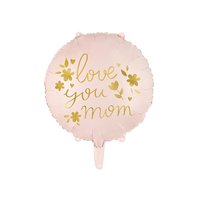 Fóliový balónek “Love You Mom” RŮŽOVÝ, 45 cm