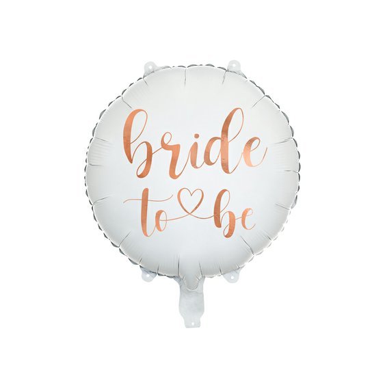 Fóliový balónek “Bride To Be” BÍLÝ, 45 cm - Obr.1
