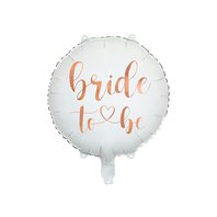 Fóliový balónek “Bride To Be” BÍLÝ, 45 cm