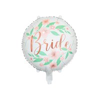 Fóliový balónek “Flower-Bride” BÍLÝ, 45 cm