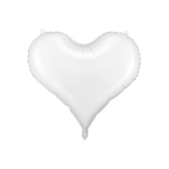 Fóliový balónek “Srdce” BÍLÝ, 75x64 cm - Obr.1