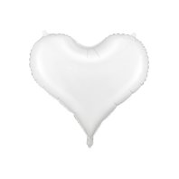 Fóliový balónek “Srdce” BÍLÝ, 75x64 cm