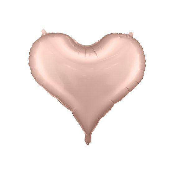 Fóliový balónek “Srdce” RŮŽOVO-ZLATÝ, 75x64 cm - Obr.1