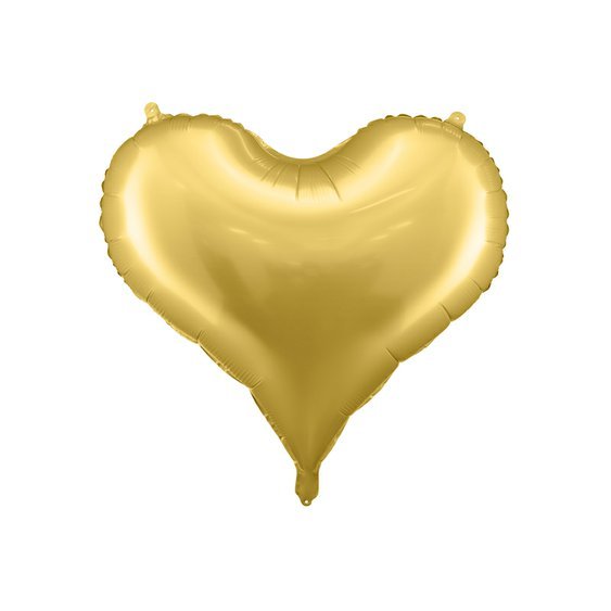 Fóliový balónek “Srdce” ZLATÝ, 75x64 cm - Obr.1