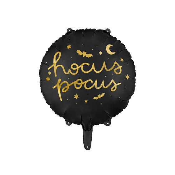 Fóliový balónek “Hocus Pocus” ČERNÝ, 45 cm - Obr.1