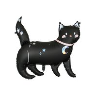 Fóliový balónek “Magická kočka” ČERNÝ, 96x95 cm