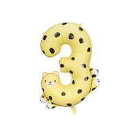 Fóliový balónek číslo 3 “Gepard”, 98x68 cm