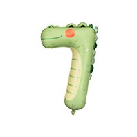 Fóliový balónek číslo 7 “Krokodýl, 85x56 cm
