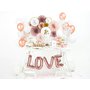 Fóliový balónkový nápis "LOVE" RŮŽOVO-ZLATÝ, 140x35 cm - Obr. 2