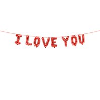 Fóliový balónkový nápis “I LOVE YOU" ČERVENÝ, 260x40 cm