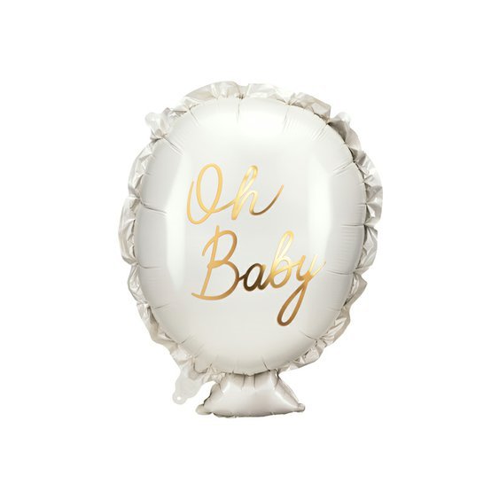 Fóliový balónek “Balónek Oh Baby” BÍLÝ, 53x69 cm  - Obr.1