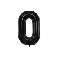 Fóliový balónek číslo "0" ČERNÝ, 86 cm