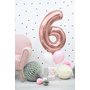 Fóliový balónek číslo "6" RŮŽOVO-ZLATÝ, 86 cm - Obr. 3