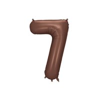 Fóliový balónek číslo “7” HNĚDÝ, 86 cm