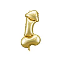 Fóliový balónek “Penis” ZLATÝ, 46x88 cm - Obr.1