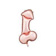Fóliový balónek “Penis” RŮŽOVO-ZLATÝ, 46x88 cm - Obr.1