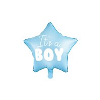 Fóliový balónek hvězda "It's a boy" MODRÝ, 48 cm