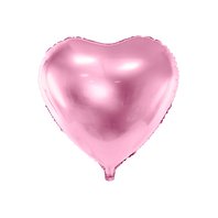Fóliový metalický balónek "Srdce" SVĚTLE RŮŽOVÝ, 61 cm