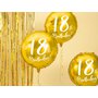 Fóliový balónek "18. narozeniny" ZLATÝ, 45 cm - Obr. 2