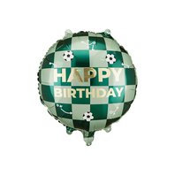 Fóliový fotbalový balónek “Happy Birthday” ZELENÝ, 35 cm - Obr.1