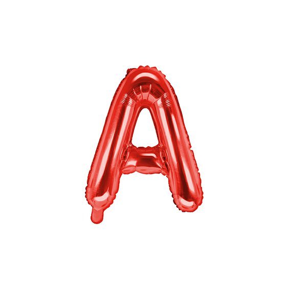 Fóliový balónek písmeno "A" ČERVENÝ, 35 cm - Obr. 1