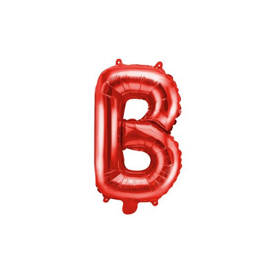 Fóliový balónek písmeno “B" ČERVENÝ, 35 cm - Obr. 1