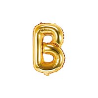 Fóliový balónek písmeno "B" ZLATÝ, 35 cm