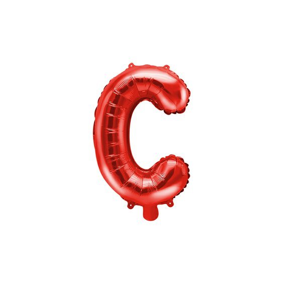 Fóliový balónek písmeno “C" ČERVENÝ, 35 cm - Obr. 1