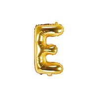 Fóliový balónek písmeno "E" ZLATÝ, 35 cm