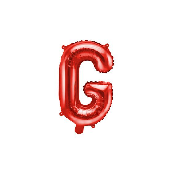 Fóliový balónek písmeno “G" ČERVENÝ, 35 cm - Obr. 1