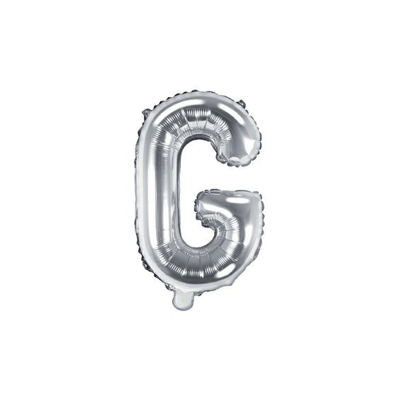 Fóliový balónek písmeno "G" STŘÍBRNÝ, 35 cm - Obr. 1