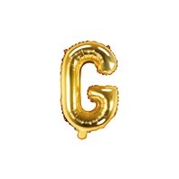 Fóliový balónek písmeno "G" ZLATÝ, 35 cm