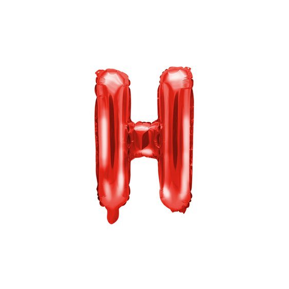 Fóliový balónek písmeno “H" ČERVENÝ, 35 cm - Obr. 1