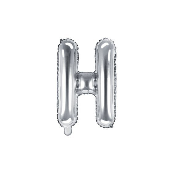 Fóliový balónek písmeno "H" STŘÍBRNÝ, 35 cm - Obr. 1