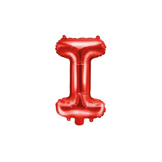 Fóliový balónek písmeno “I" ČERVENÝ, 35 cm - Obr. 1