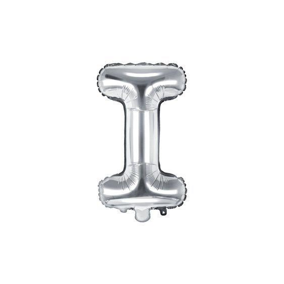 Fóliový balónek písmeno "I" STŘÍBRNÝ, 35 cm - Obr. 1