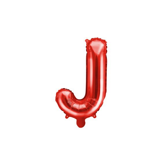 Fóliový balónek písmeno “J" ČERVENÝ, 35 cm - Obr. 1